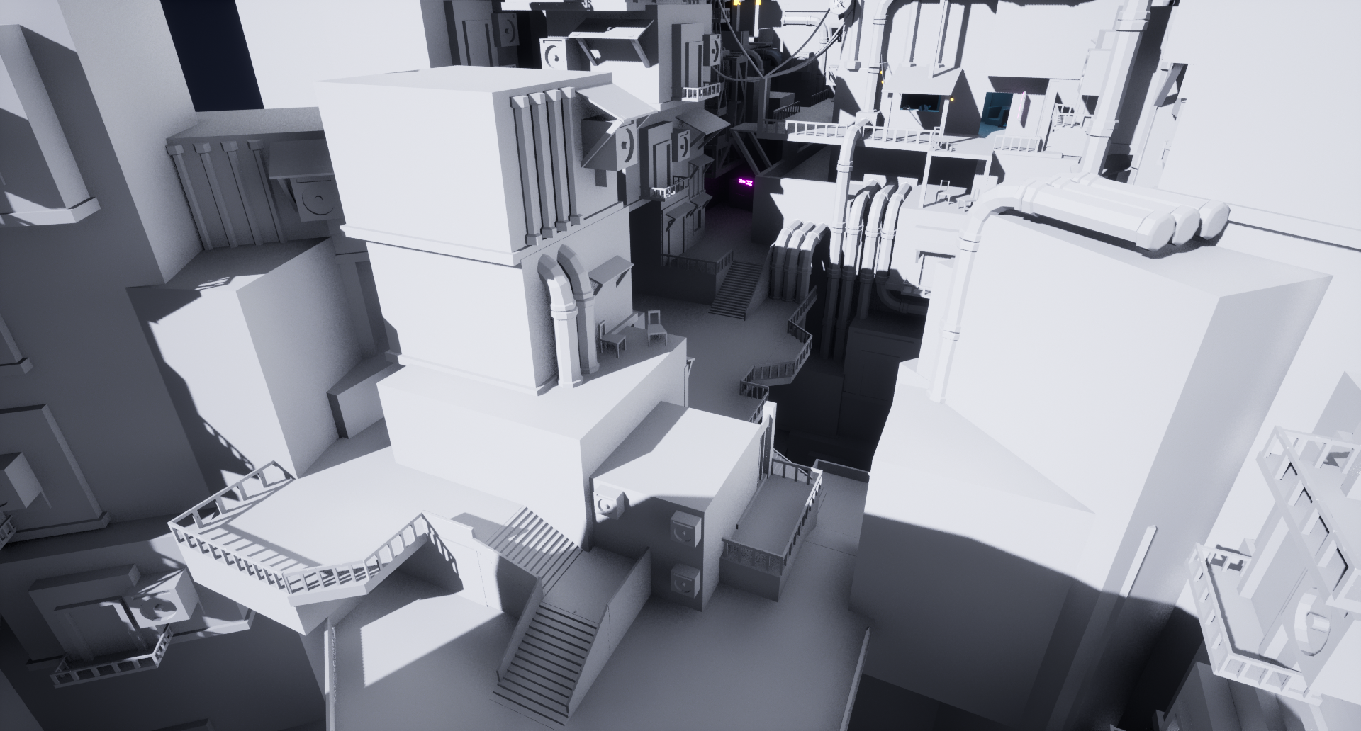 Level Design Studies — whitebox city level